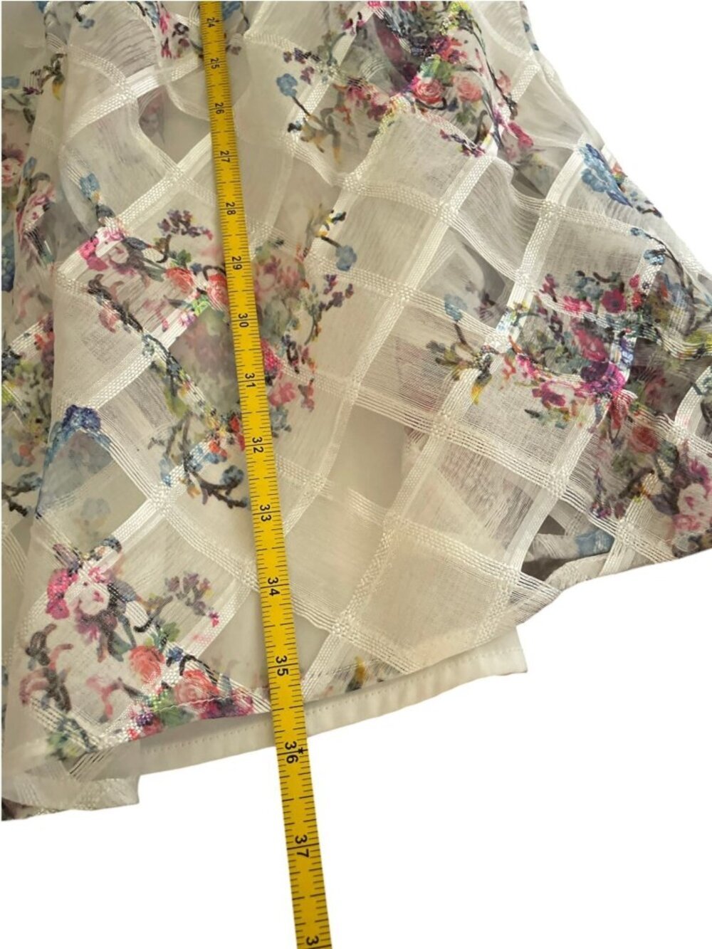 Anthropologie Maeve Peony Garden Dress SZ 6 White Floral Cottagecore Fairy - Picture 11 of 12